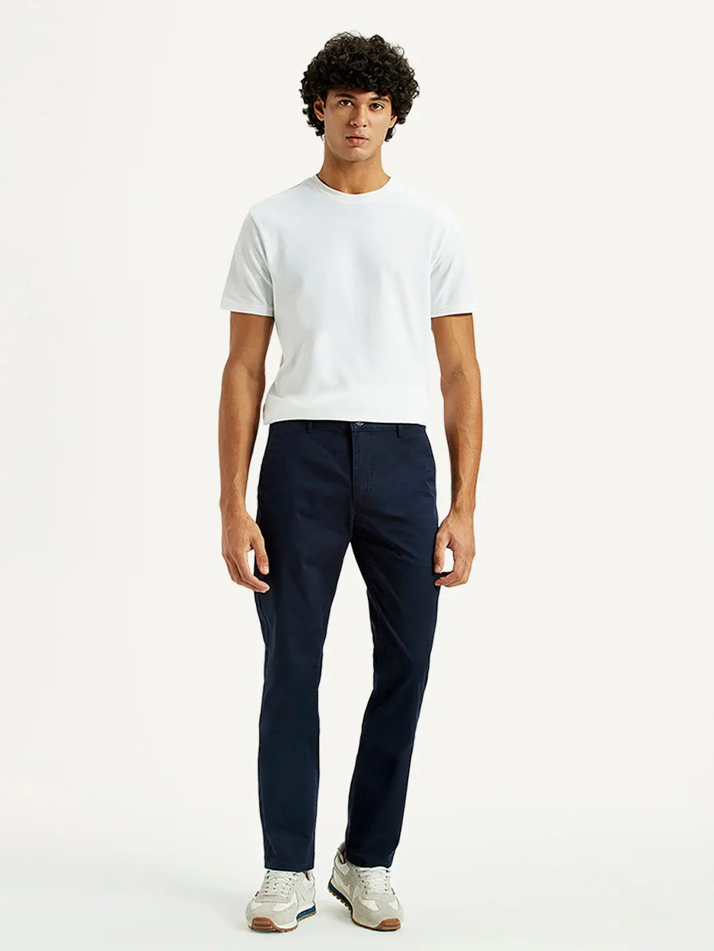 Men's 511 Dark Blue Slim Fit Mid Rise Chinos 5