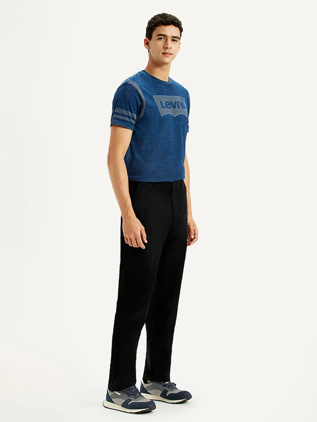 Men's Black Relaxed Fit Chinos 1