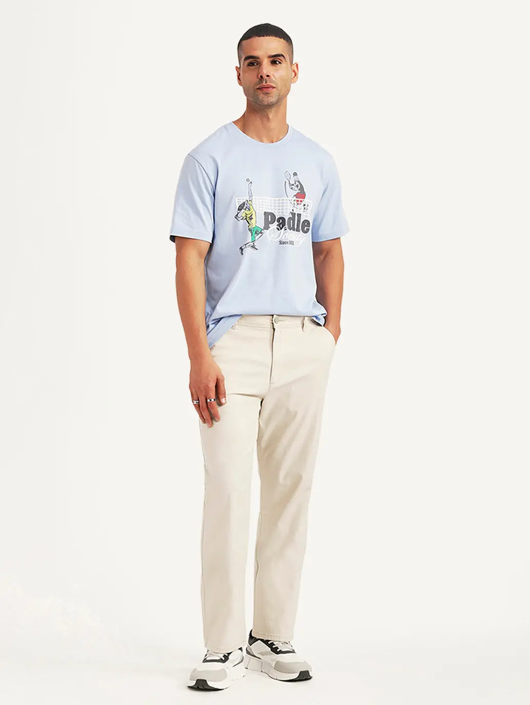 Men's Beige Authentic Relaxed Fit Chinos 1