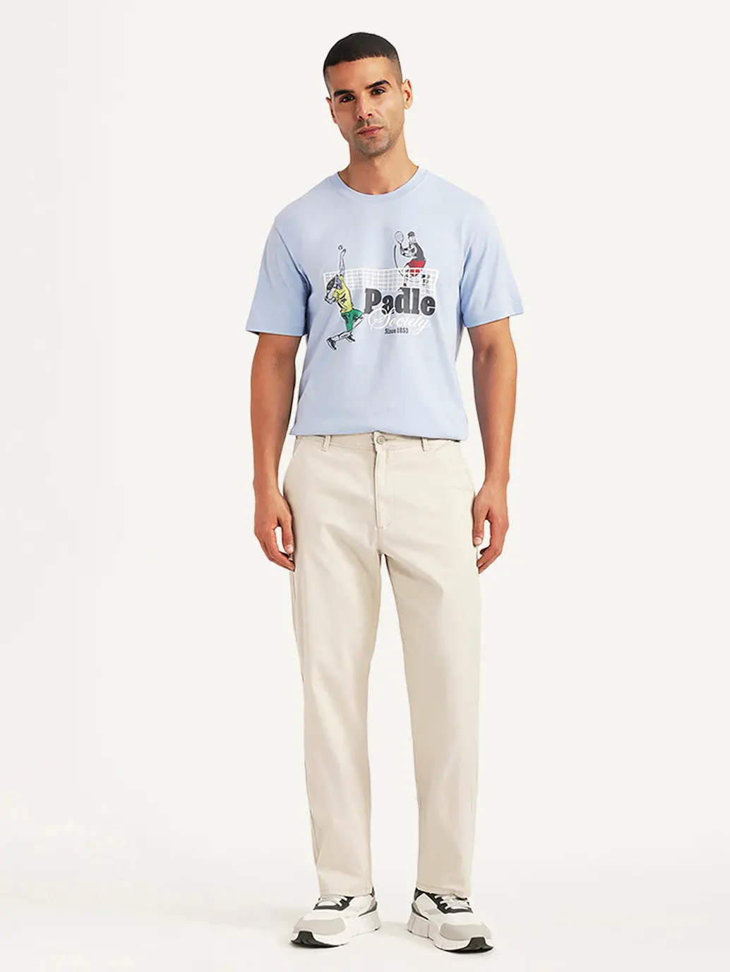 Men's Beige Authentic Relaxed Fit Chinos 2