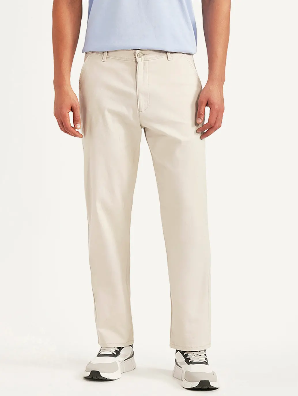 Men's Beige Authentic Relaxed Fit Chinos 3