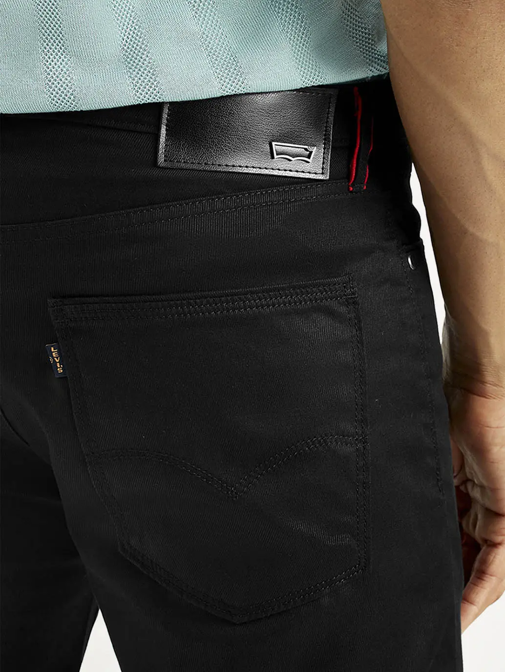 Men's Redloop 511 Black Slim Fit Mid Rise Jeans 6