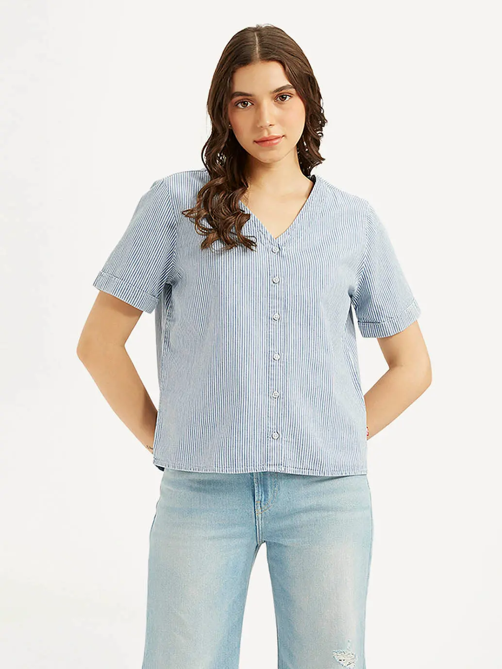 Women's Striped Regular Fit Shirt 1