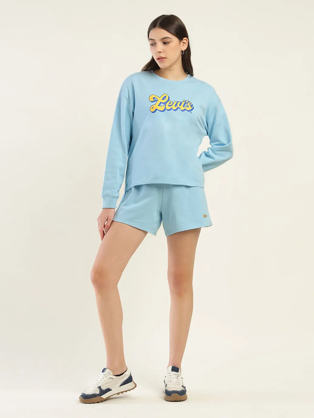 Women's Brand Logo Blue Co-Ord Set 1