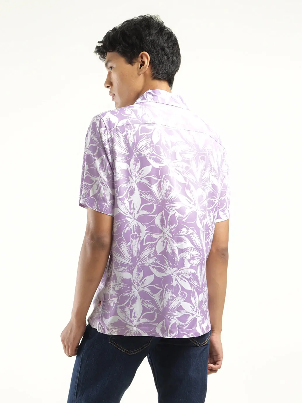 Men's Floral Print Camp Shirt 4