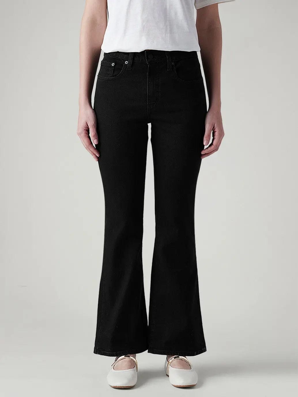 Women's 726 Black Flared Fit High Rise Jeans 3