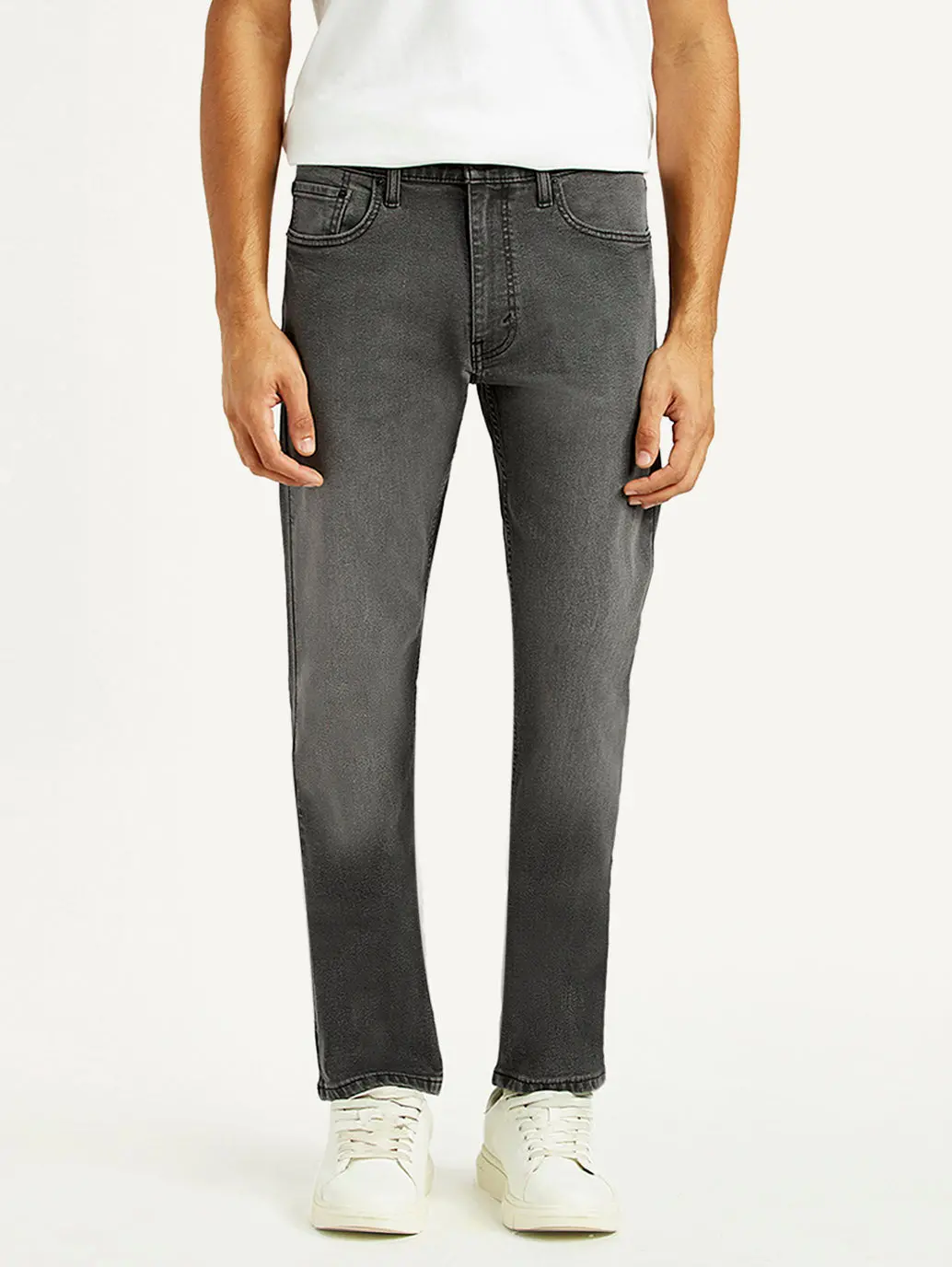 Men's 513 Grey Slim Straight Fit Mid Rise Jeans 3