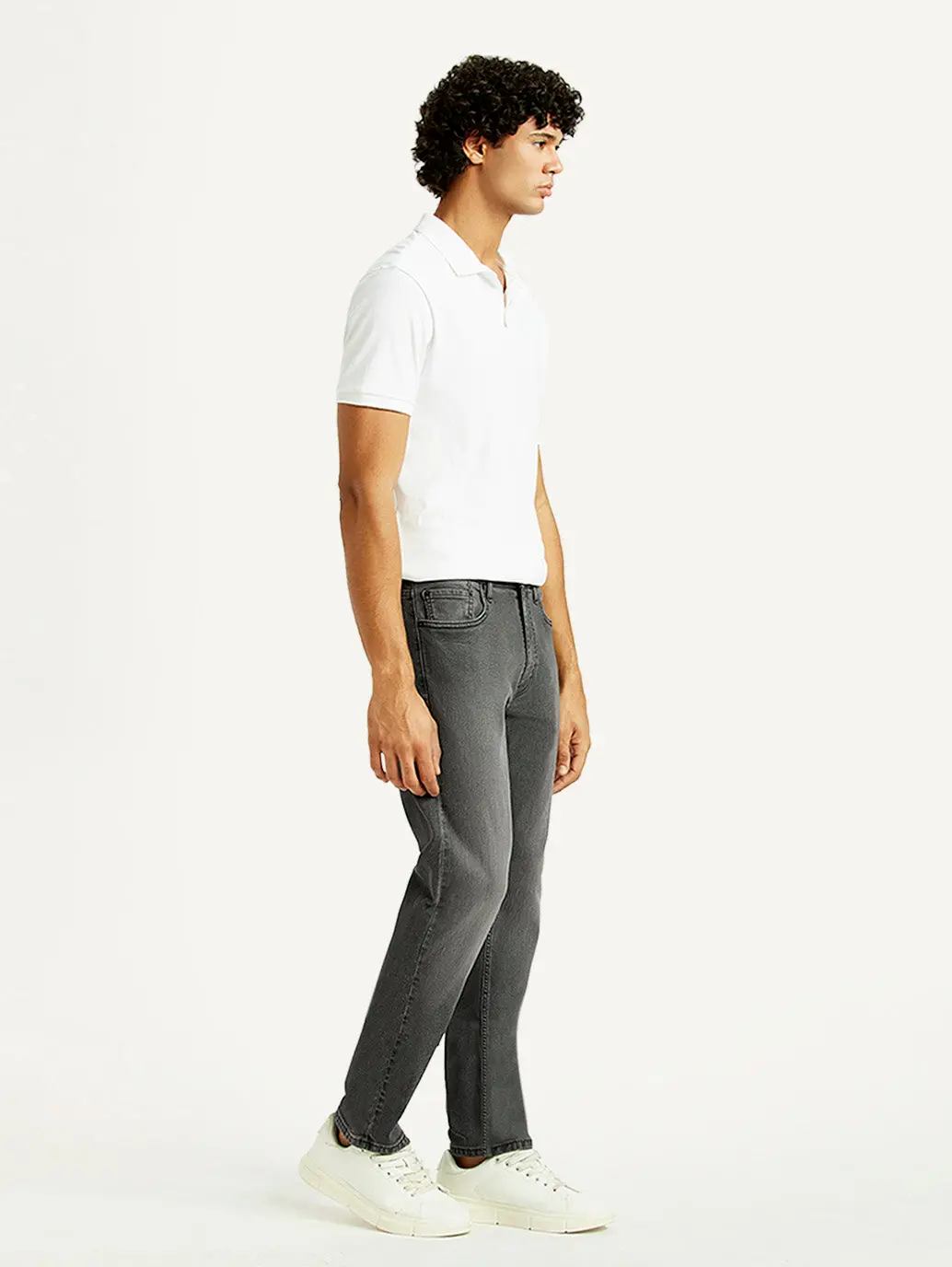 Men's 513 Grey Slim Straight Fit Mid Rise Jeans 7
