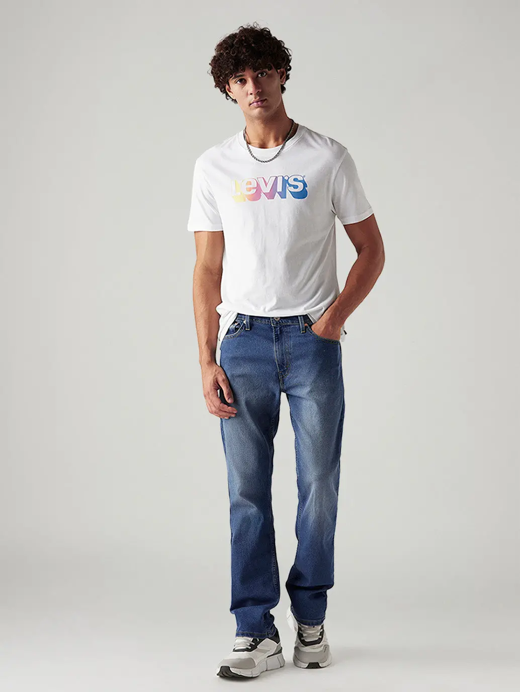 Men's 513 Med Indigo Slim Straight Fit Mid Rise Jeans 1