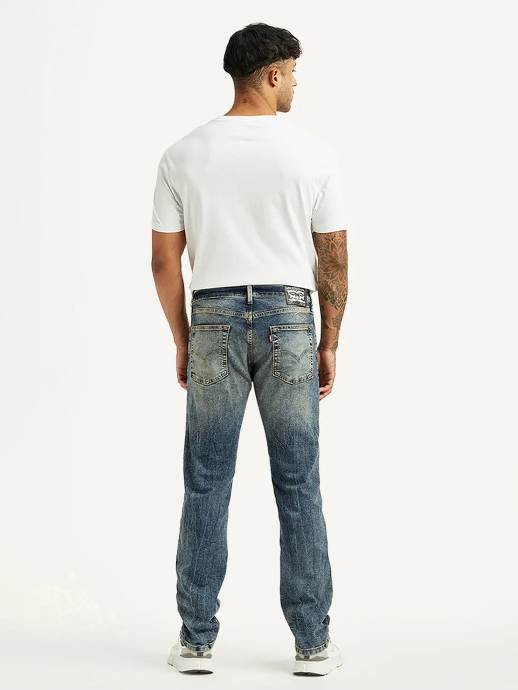 Men's Tinted 513 Med Indigo Slim Tapered Fit Mid Rise Jeans 5