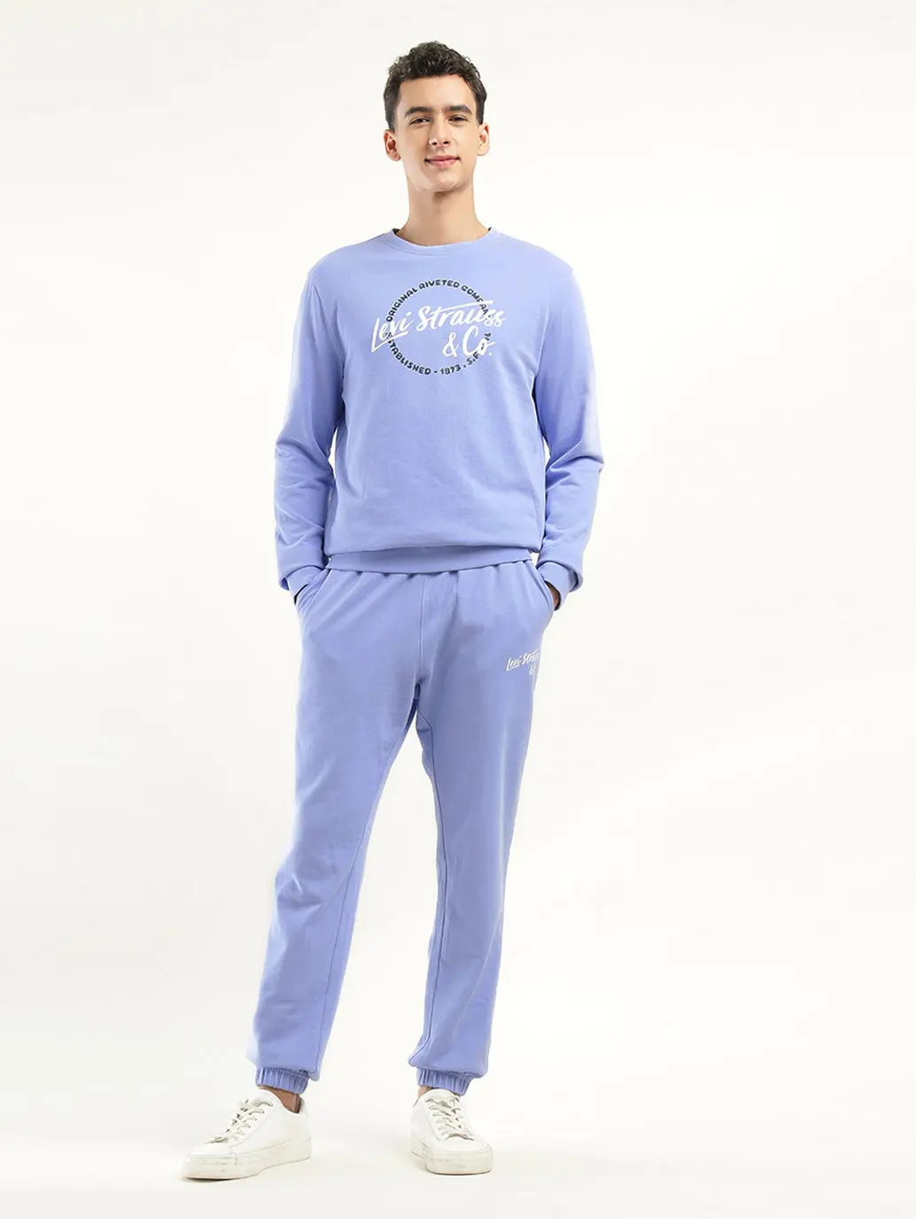 Men's Graphic Print Blue Co-Ord Set 1