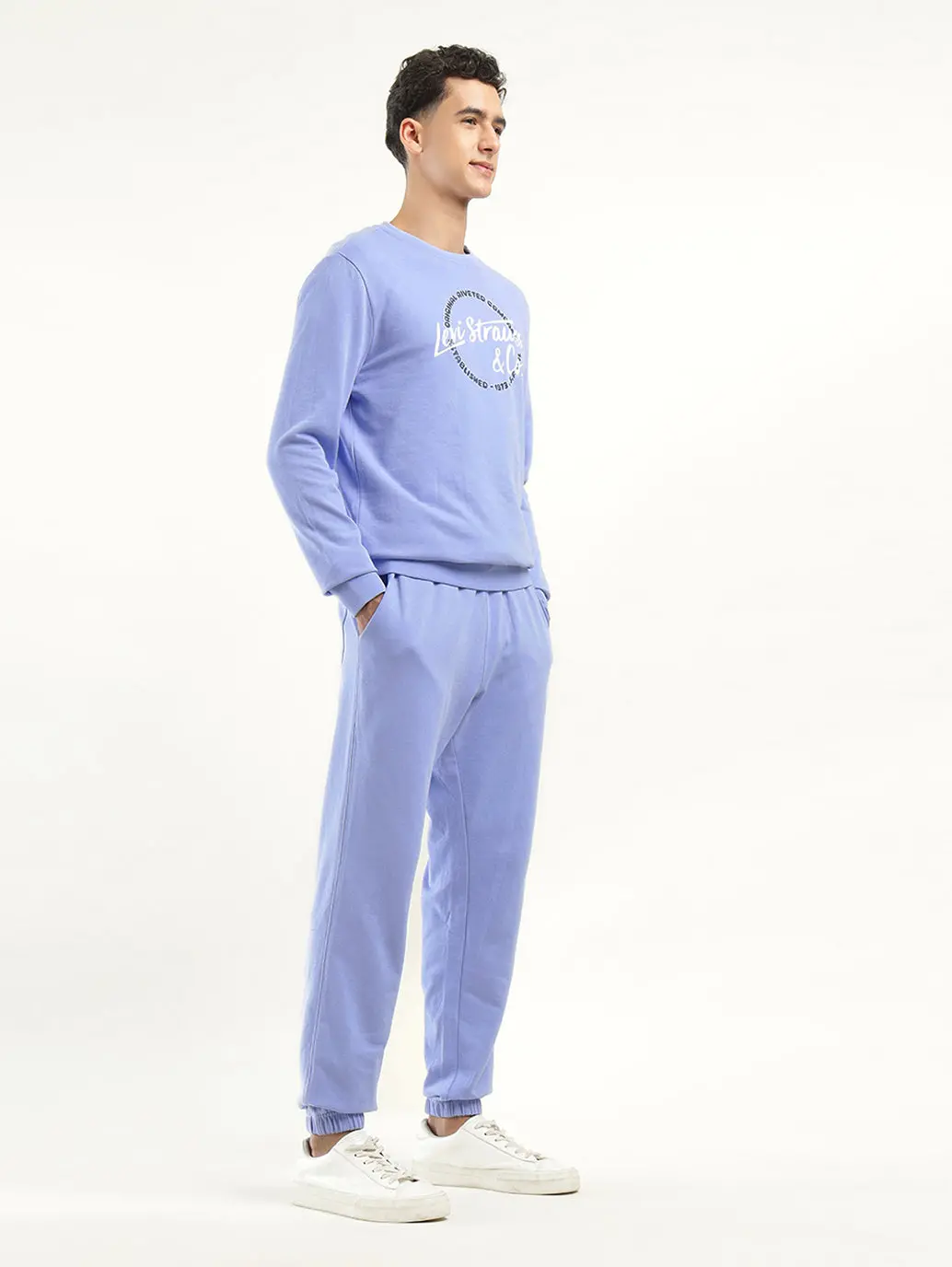 Men's Graphic Print Blue Co-Ord Set 2