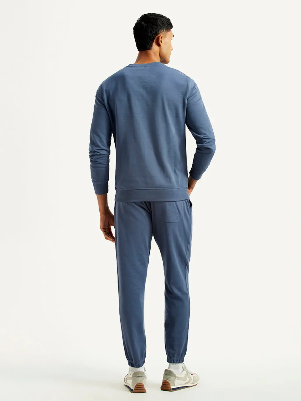 Men's Graphic Blue Crew Neck Co-Ord Set 3