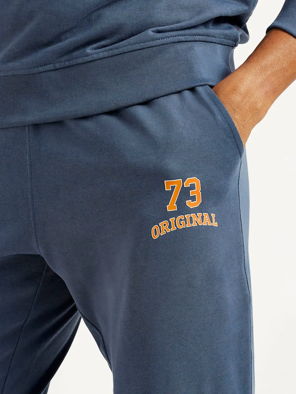 Men's Graphic Blue Crew Neck Co-Ord Set 5