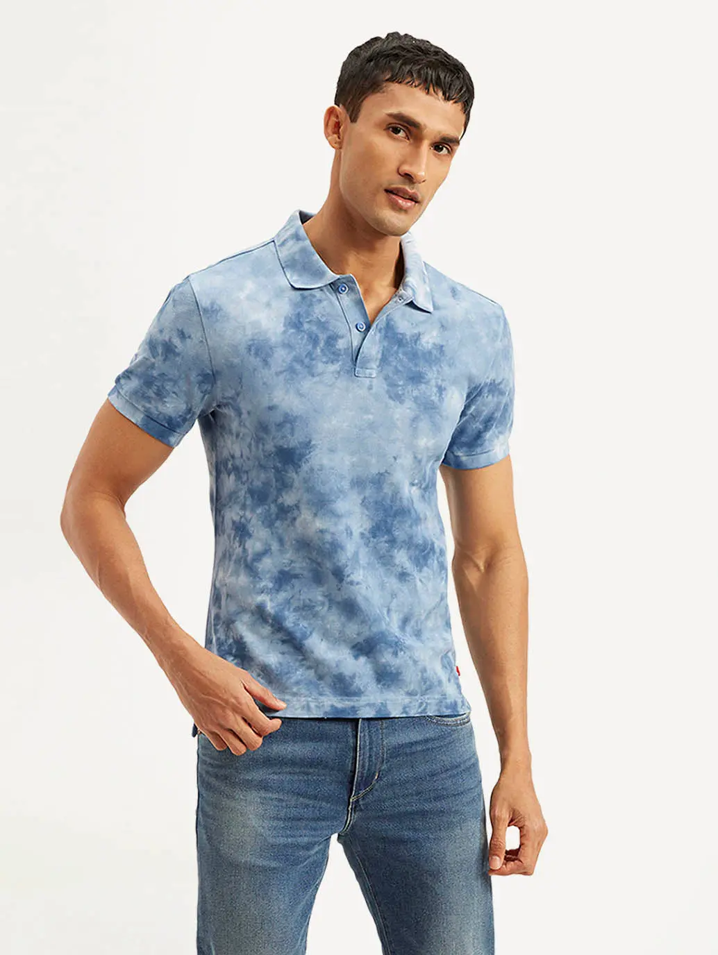 Men's Abstract Dyed Slim Fit Polo T-Shirt 1