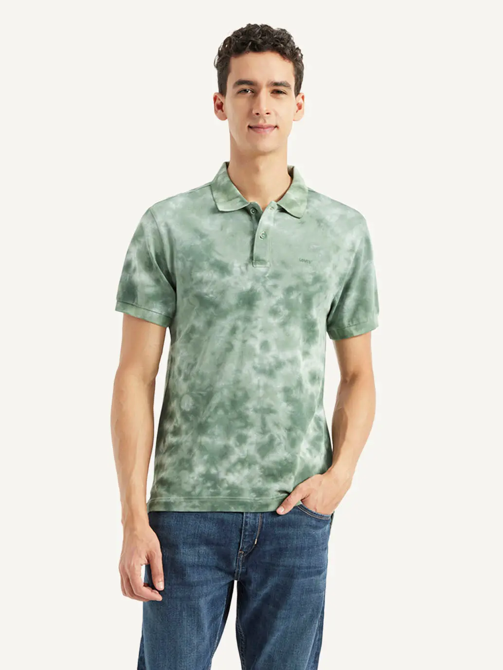 Men's Abstract Dyed Slim Fit Polo T-Shirt 2
