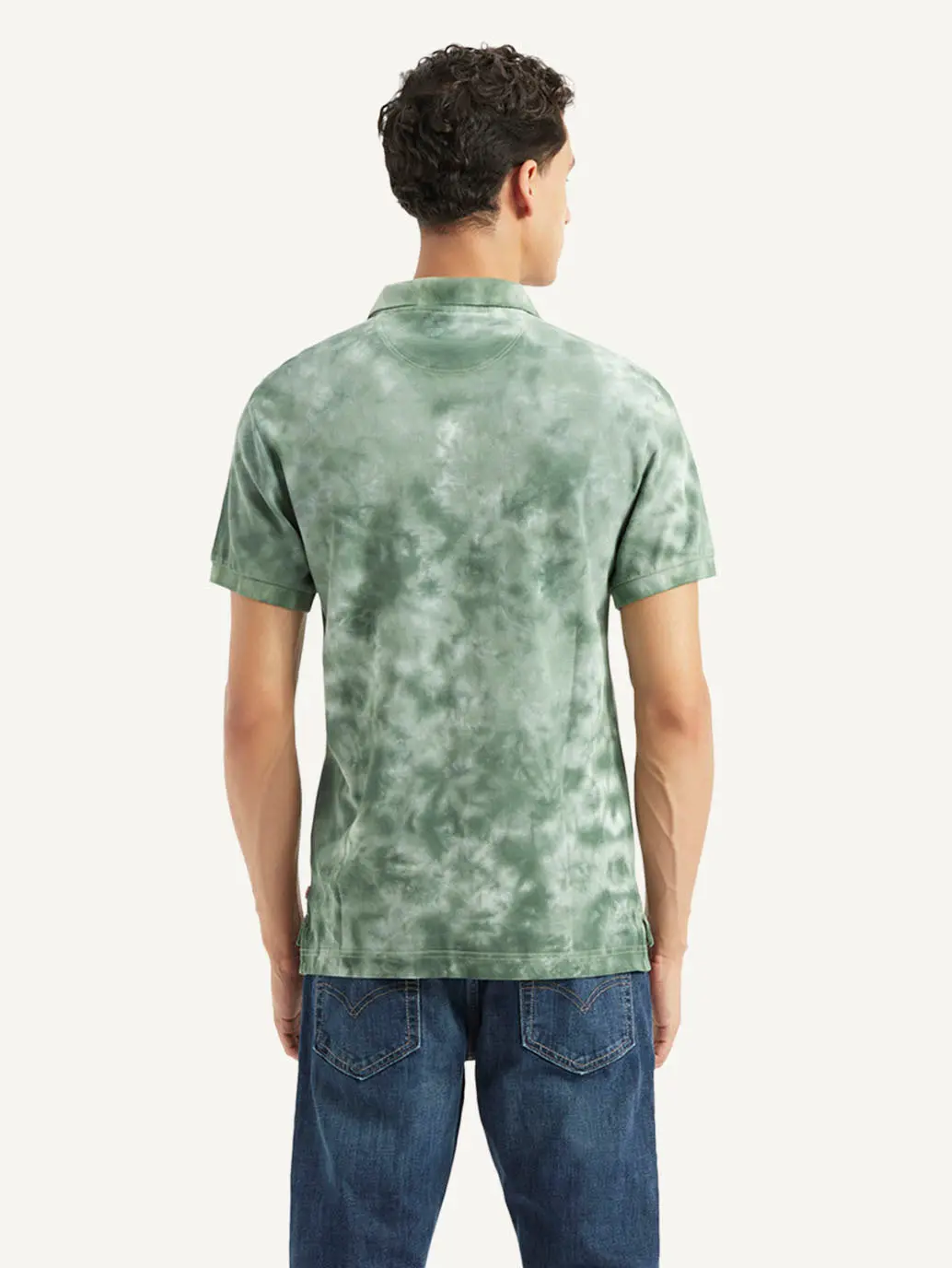 Men's Abstract Dyed Slim Fit Polo T-Shirt 3