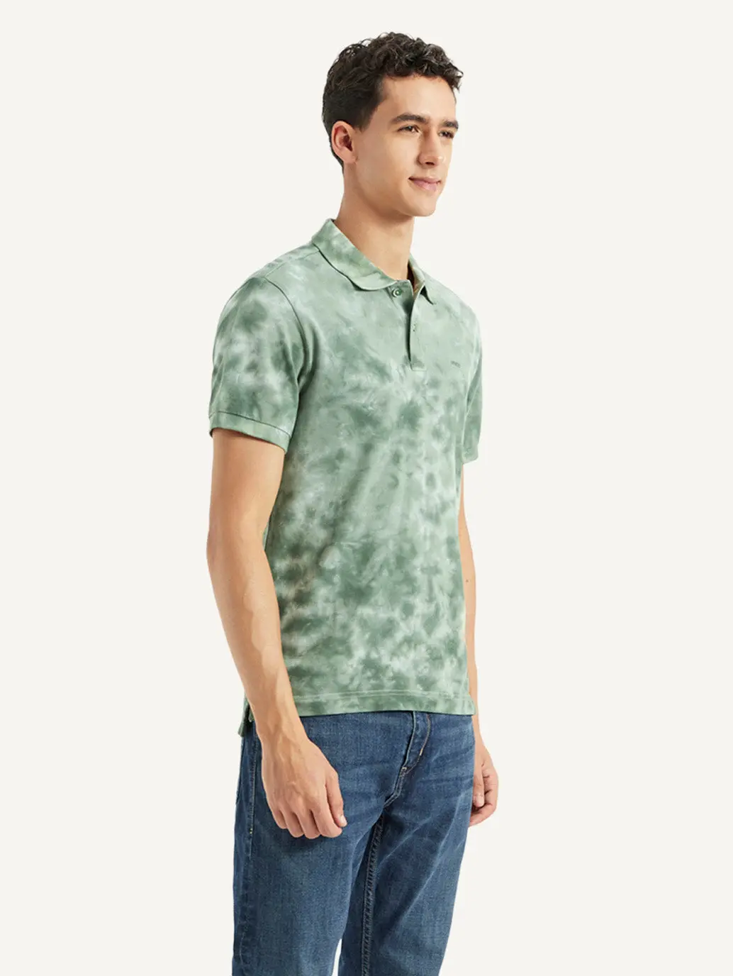 Men's Abstract Dyed Slim Fit Polo T-Shirt 5