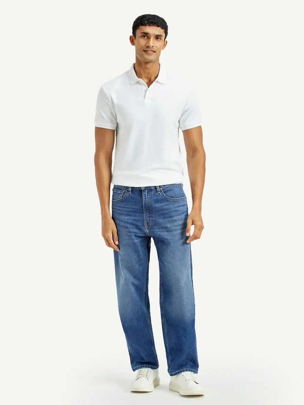 Men's 568 Indigo Loose Fit Mid Rise Jeans 1