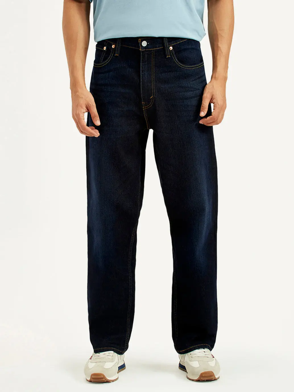 Men's 568 Dark Indigo Loose Fit Mid Rise Jeans 3