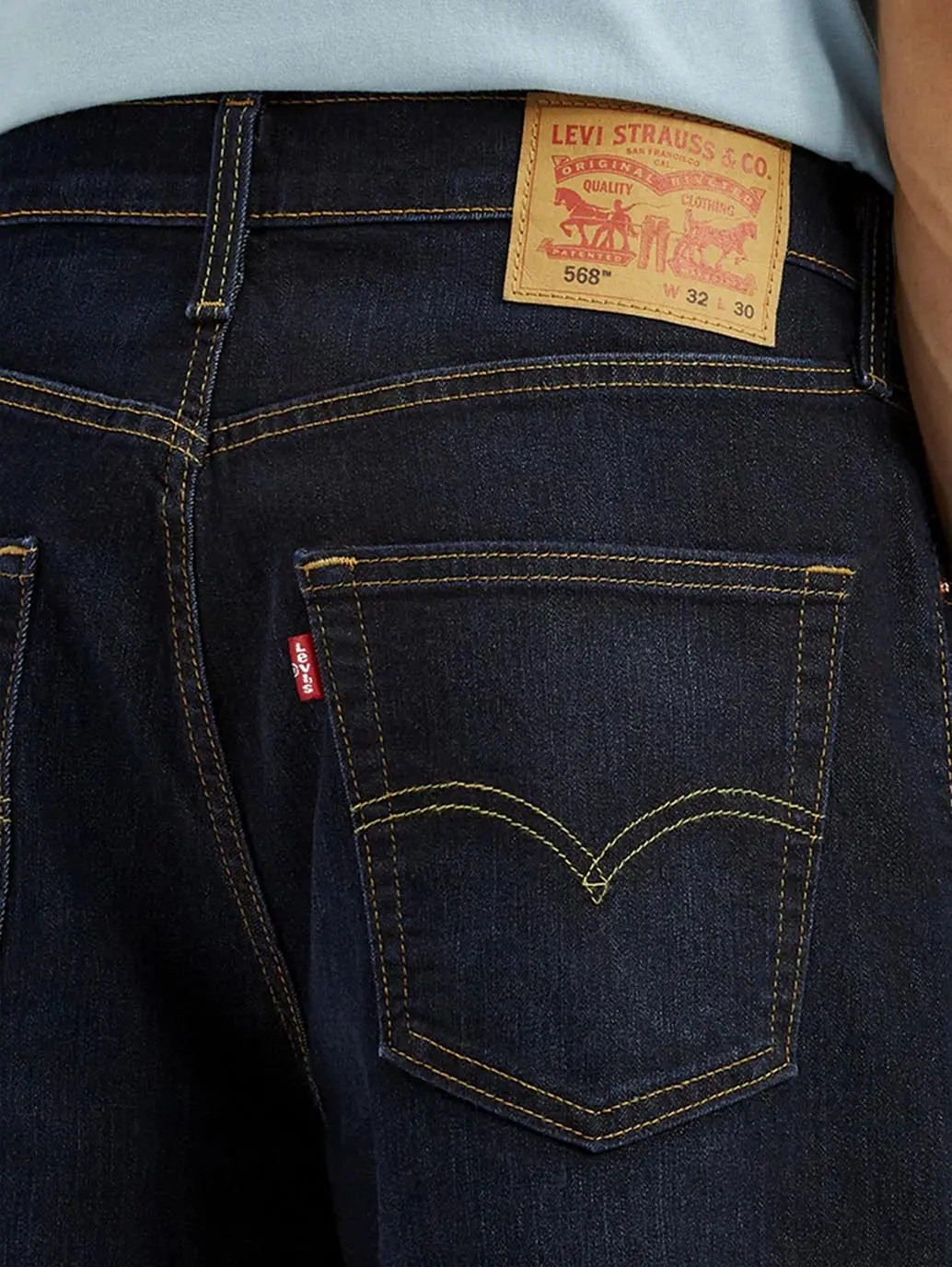 Men's 568 Dark Indigo Loose Fit Mid Rise Jeans 6