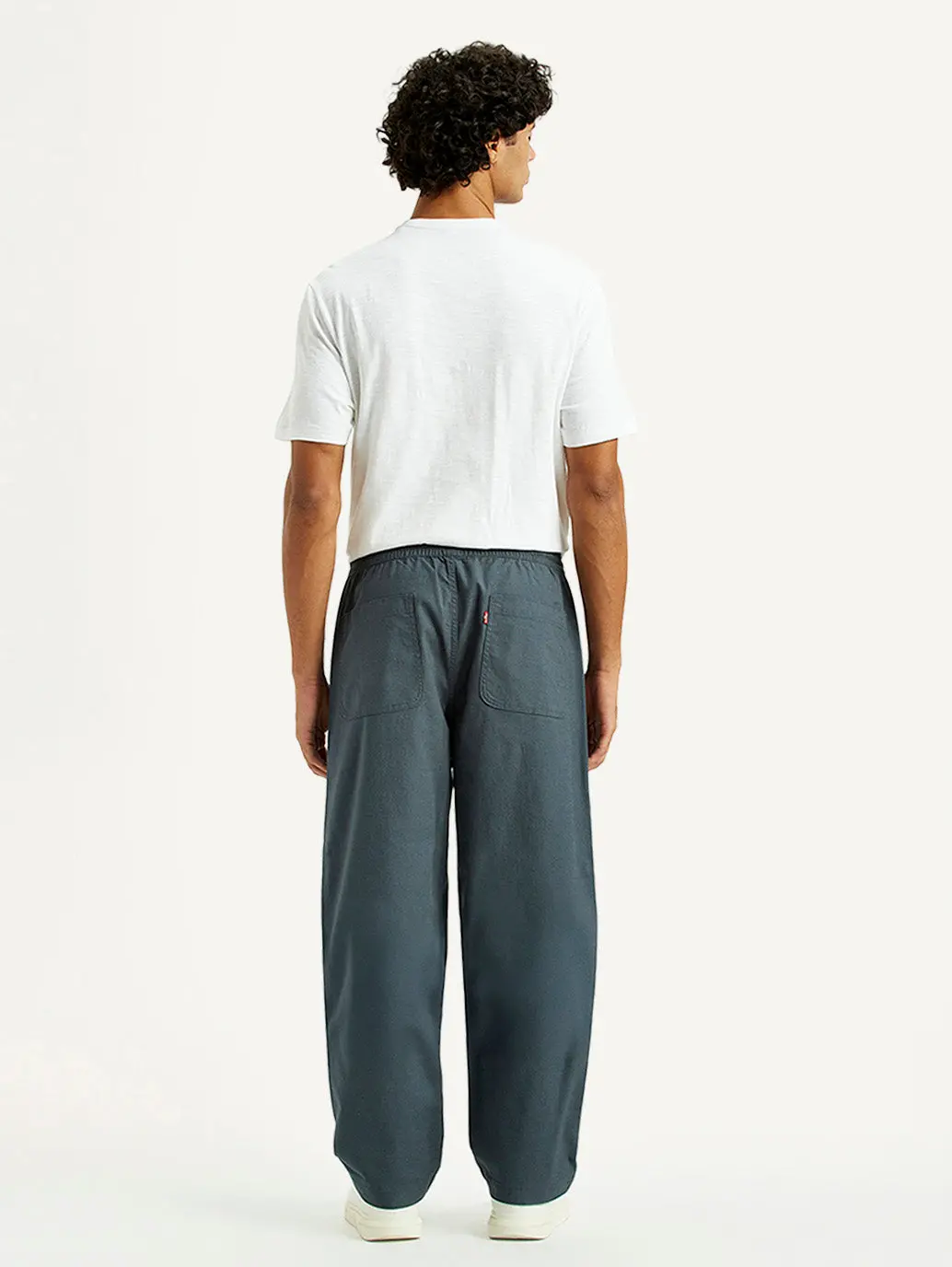 Men's Blue Loose Fit Mid Rise Joggers 3