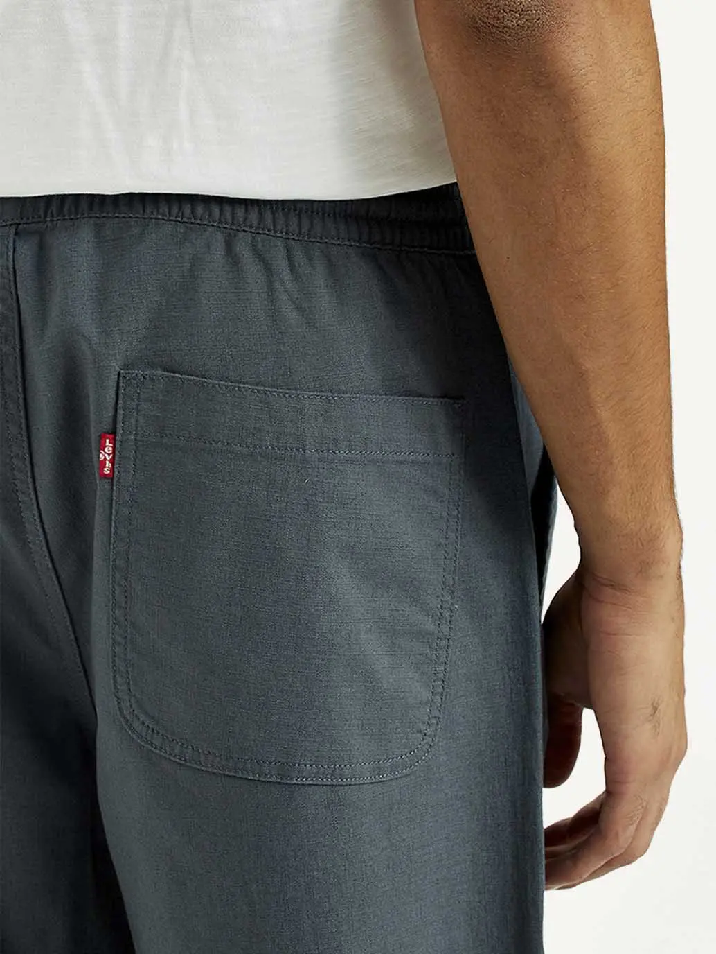 Men's Blue Loose Fit Mid Rise Joggers 4
