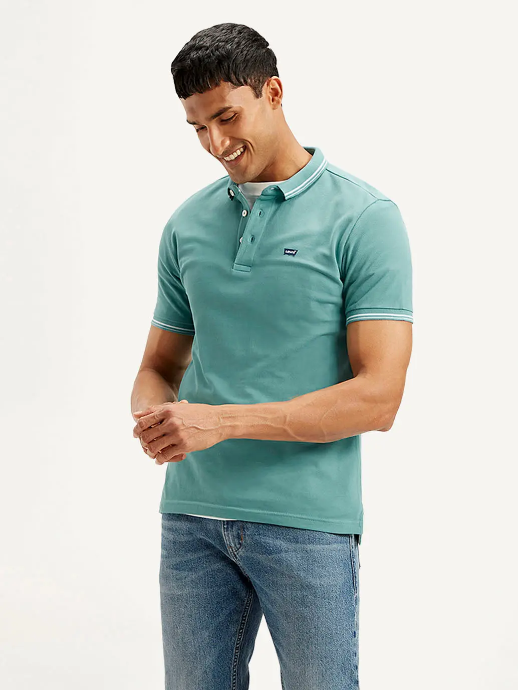 Men's Solid Slim Fit Polo T-Shirt 1