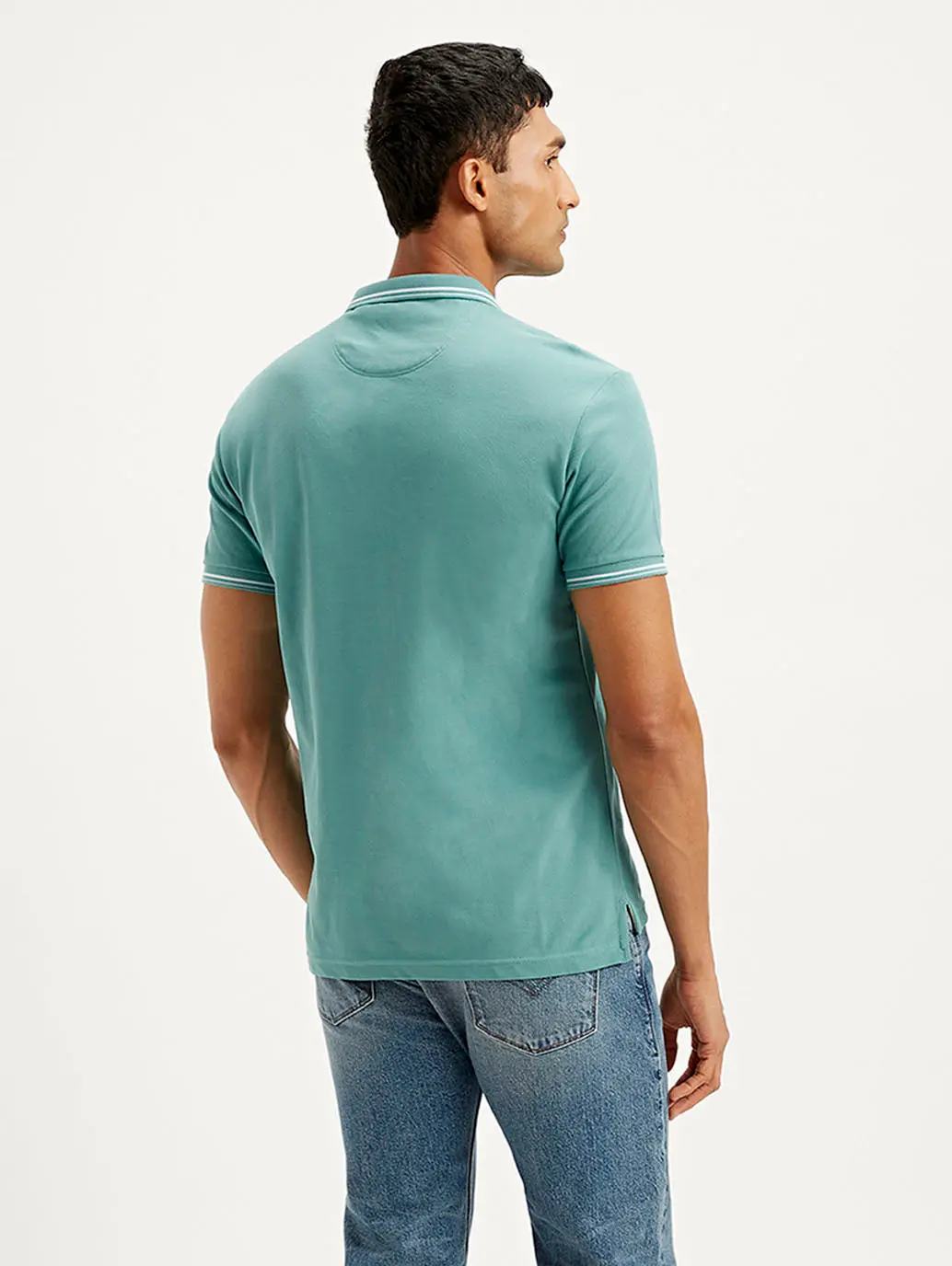 Men's Solid Slim Fit Polo T-Shirt 3