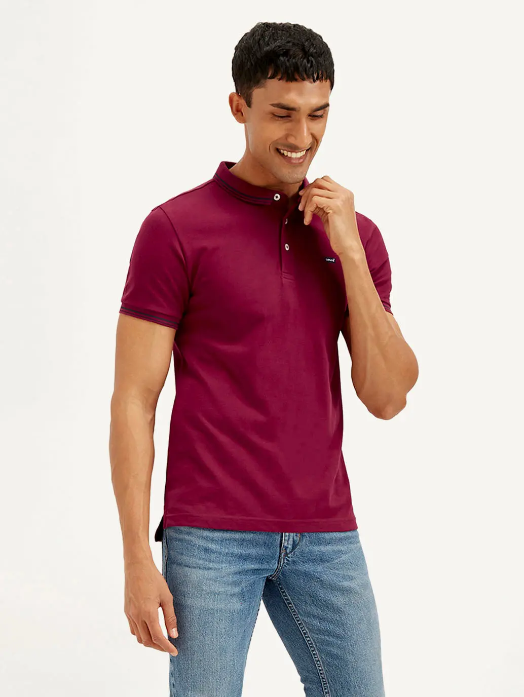 Men's Solid Slim Fit Polo T-Shirt 1
