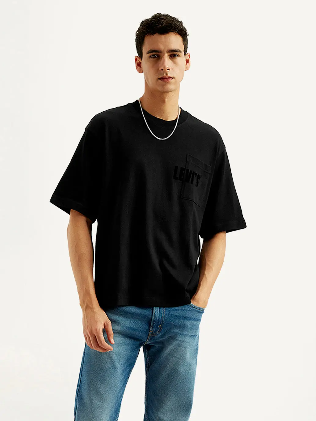 Men's Solid Loose Fit T-Shirt 1
