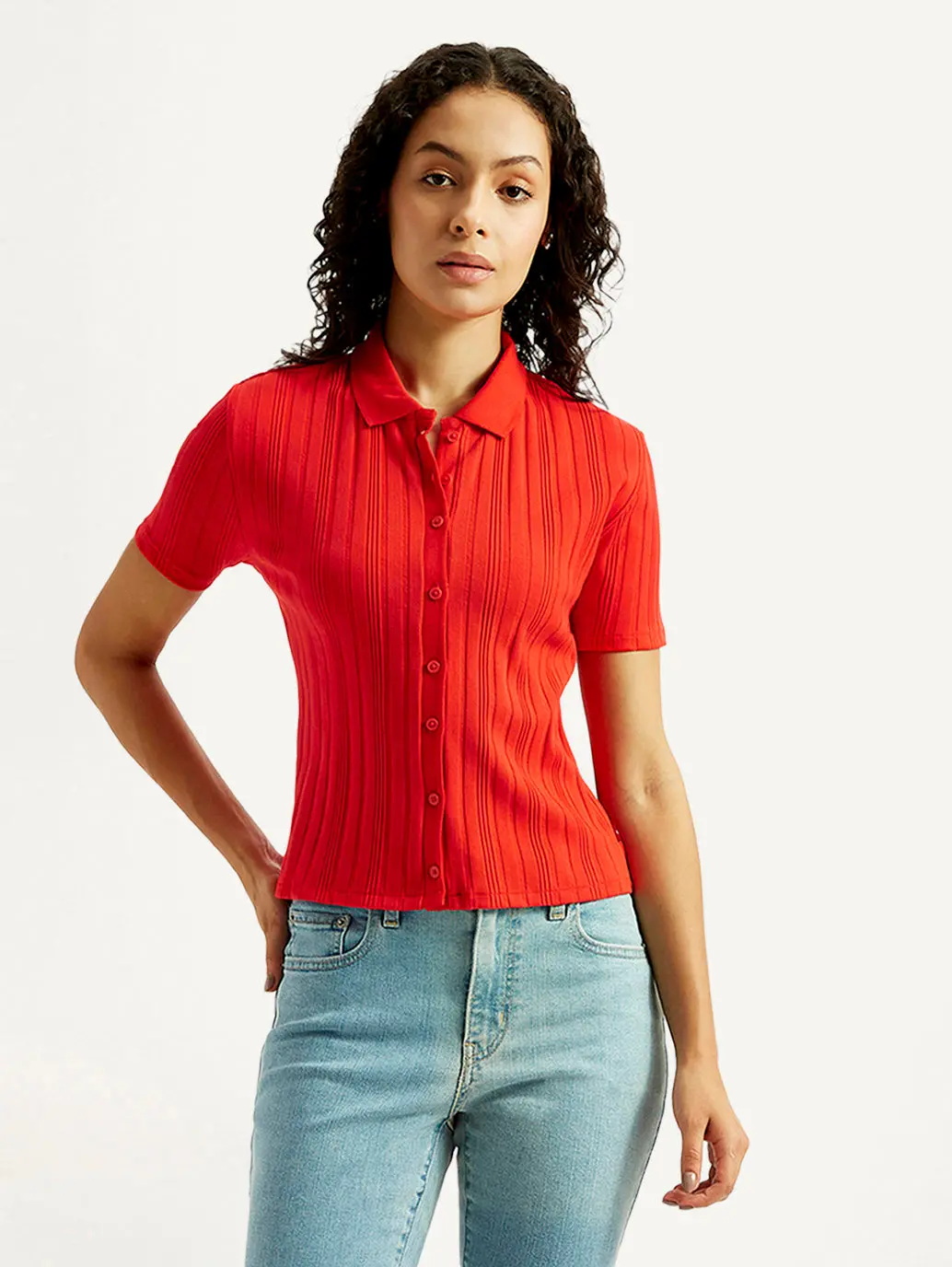 Women's Textured Slim Fit Shirt 1