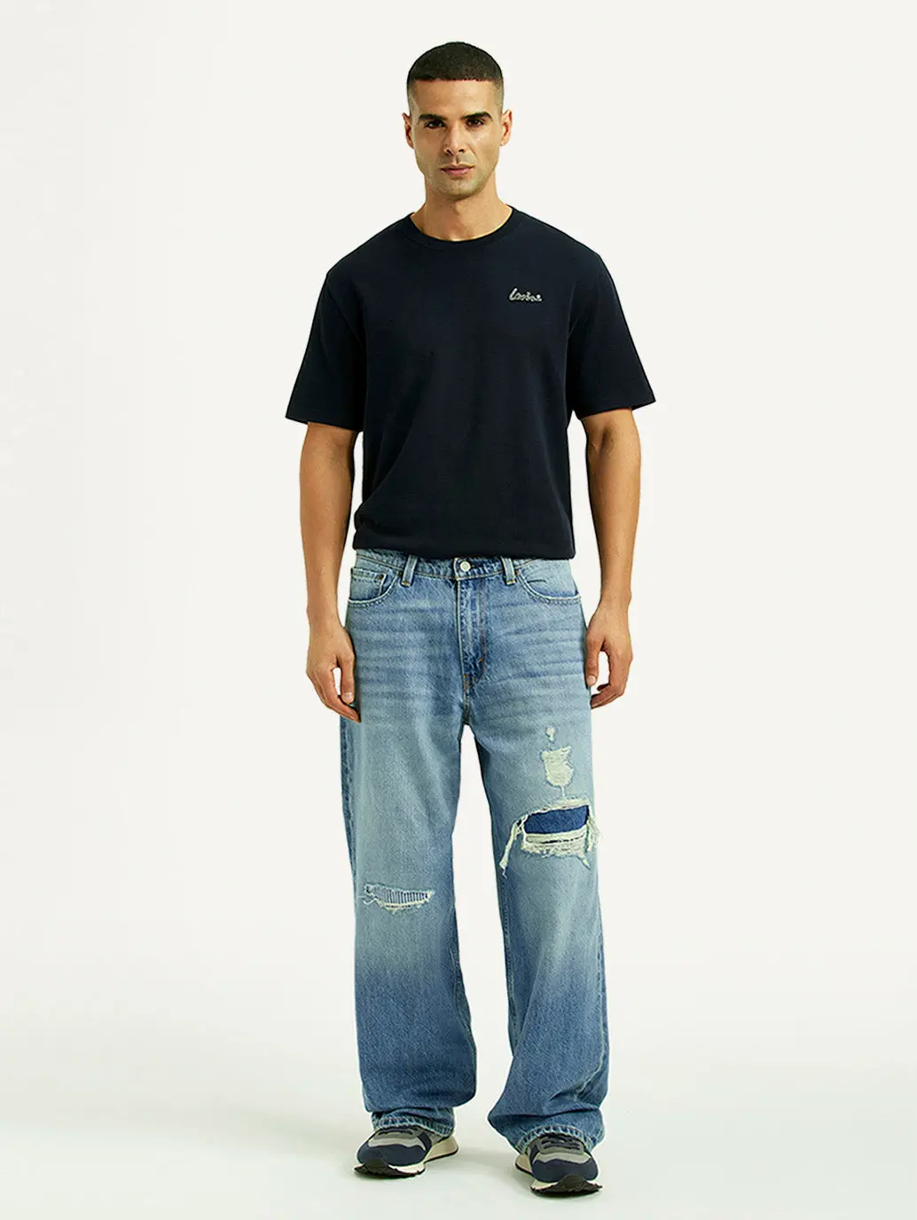 Men's 578 Light Blue Baggy Fit Mid Rise Jeans 1