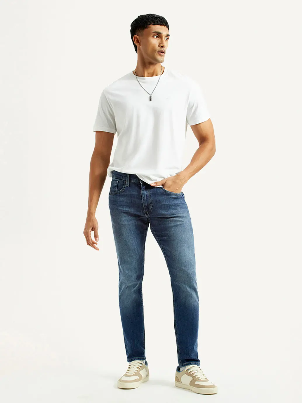 Men's 512 Blue Slim Tapered Fit Mid Rise Jeans 1
