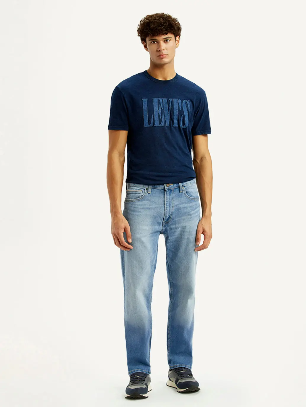 Men's 505 Light Blue Straight Fit Mid Rise Jeans 2
