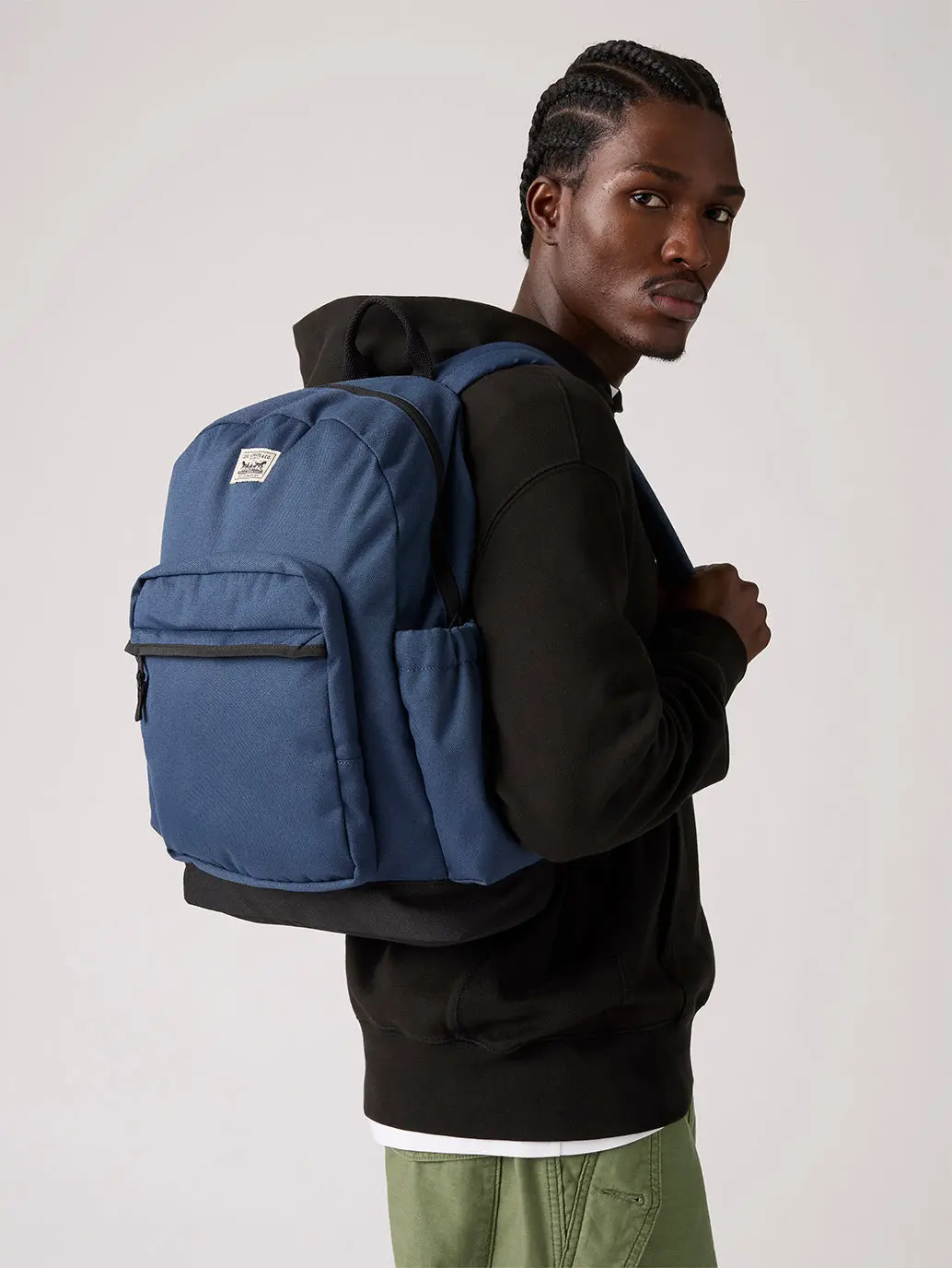 Unisex Navy Solid Backpack 1