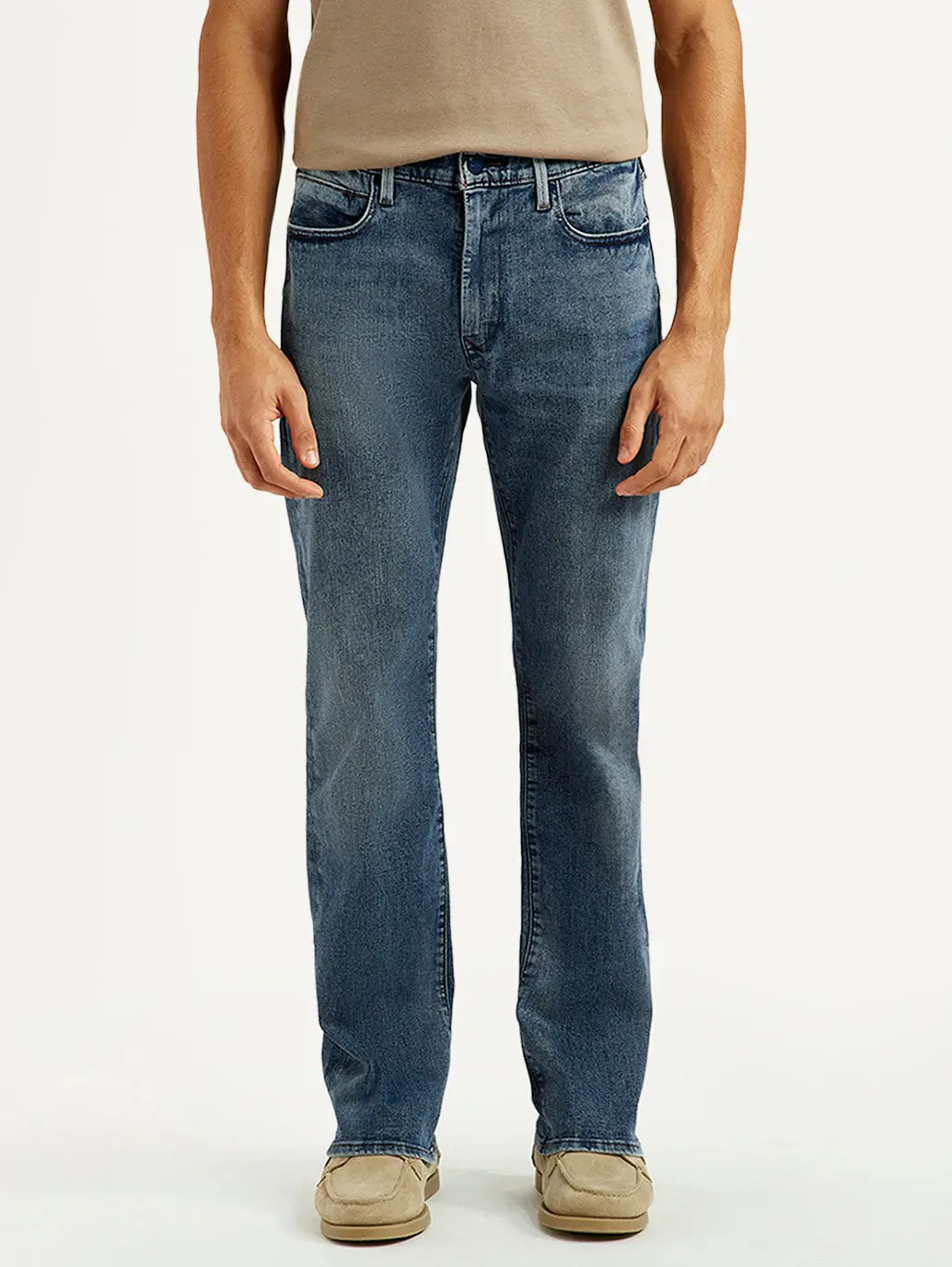 Men's Redloop 527 Blue Slim Bootcut Fit Mid Rise Jeans 3