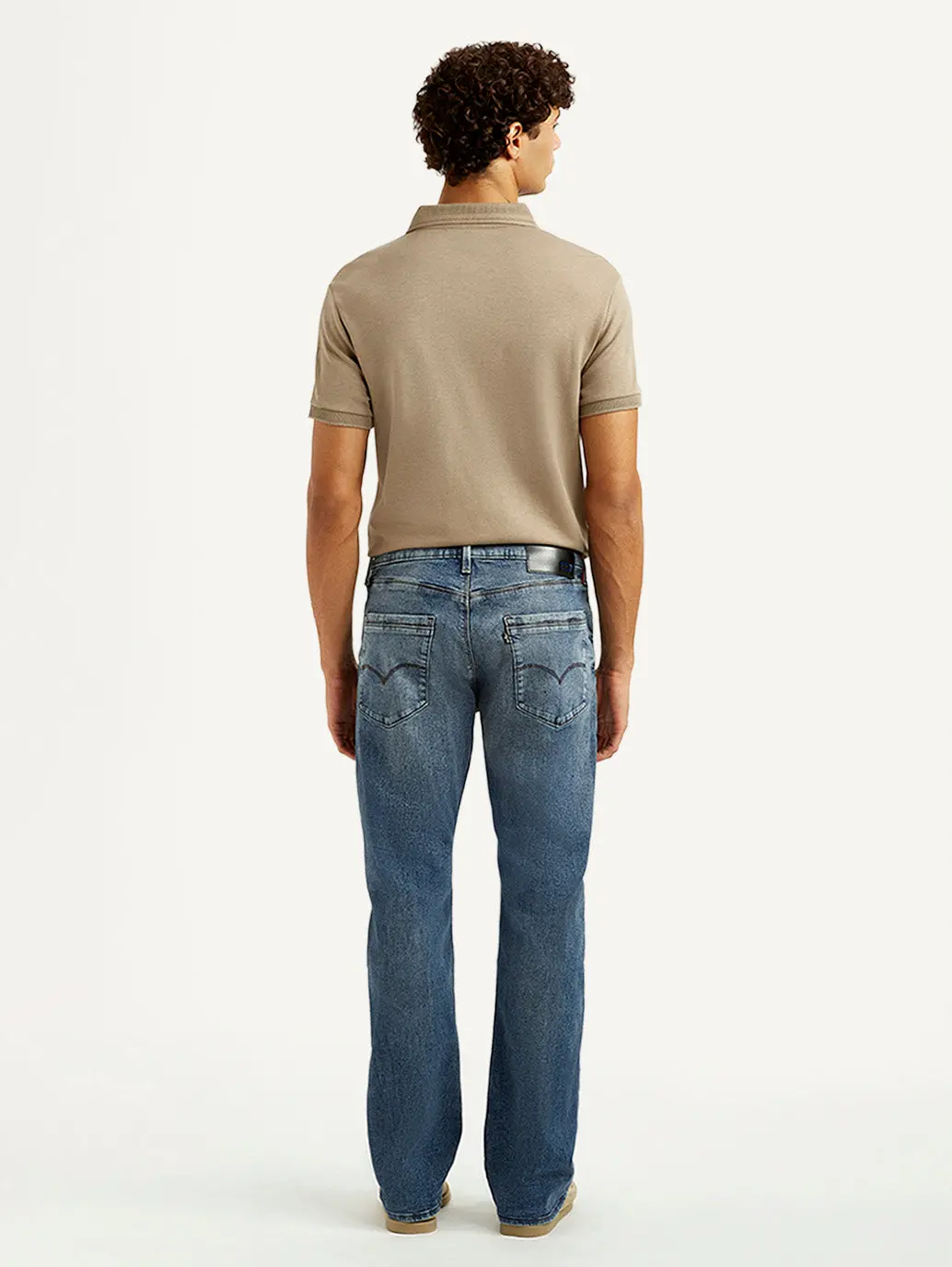 Men's Redloop 527 Blue Slim Bootcut Fit Mid Rise Jeans 5