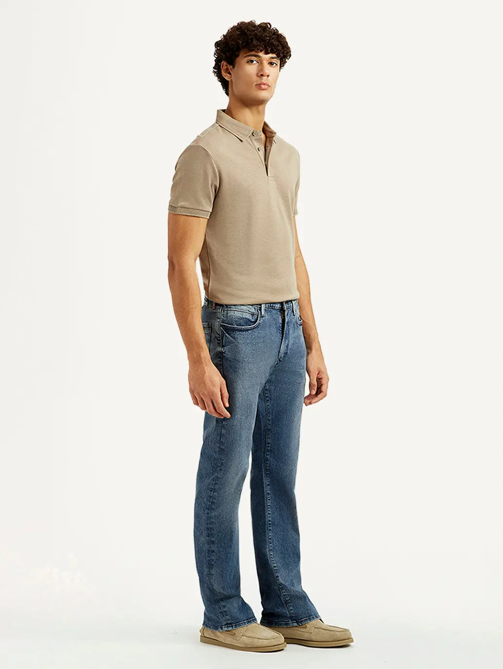Men's Redloop 527 Blue Slim Bootcut Fit Mid Rise Jeans 7
