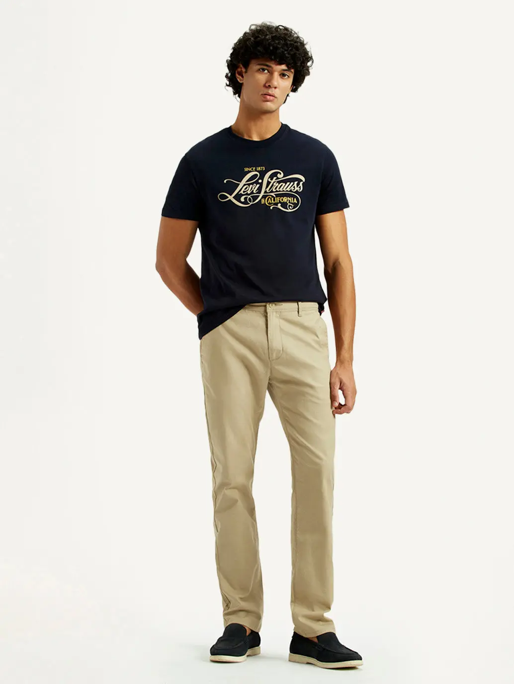 Men's 511 Beige Slim Fit Mid Rise Chinos 1