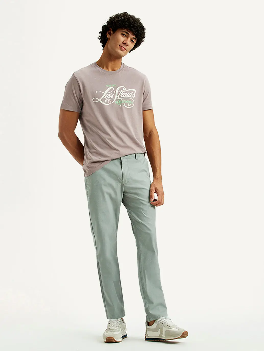 Men's 511 Green Slim Fit Mid Rise Chinos 1