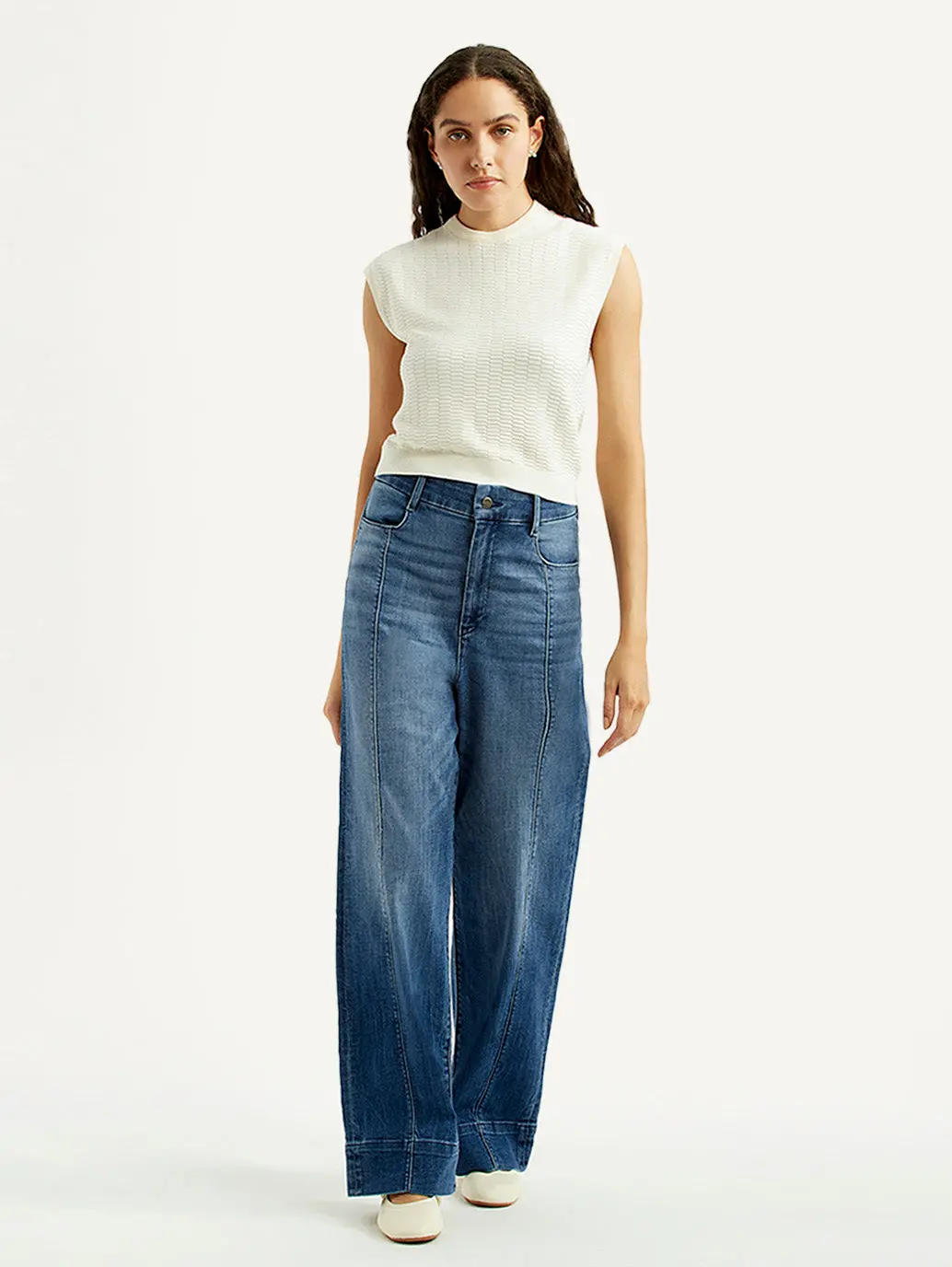 Women's Redloop Blue Loose Fit High Rise Jeans 2