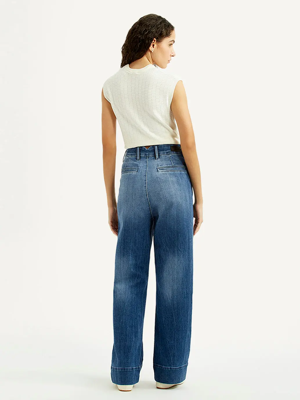 Women's Redloop Blue Loose Fit High Rise Jeans 5