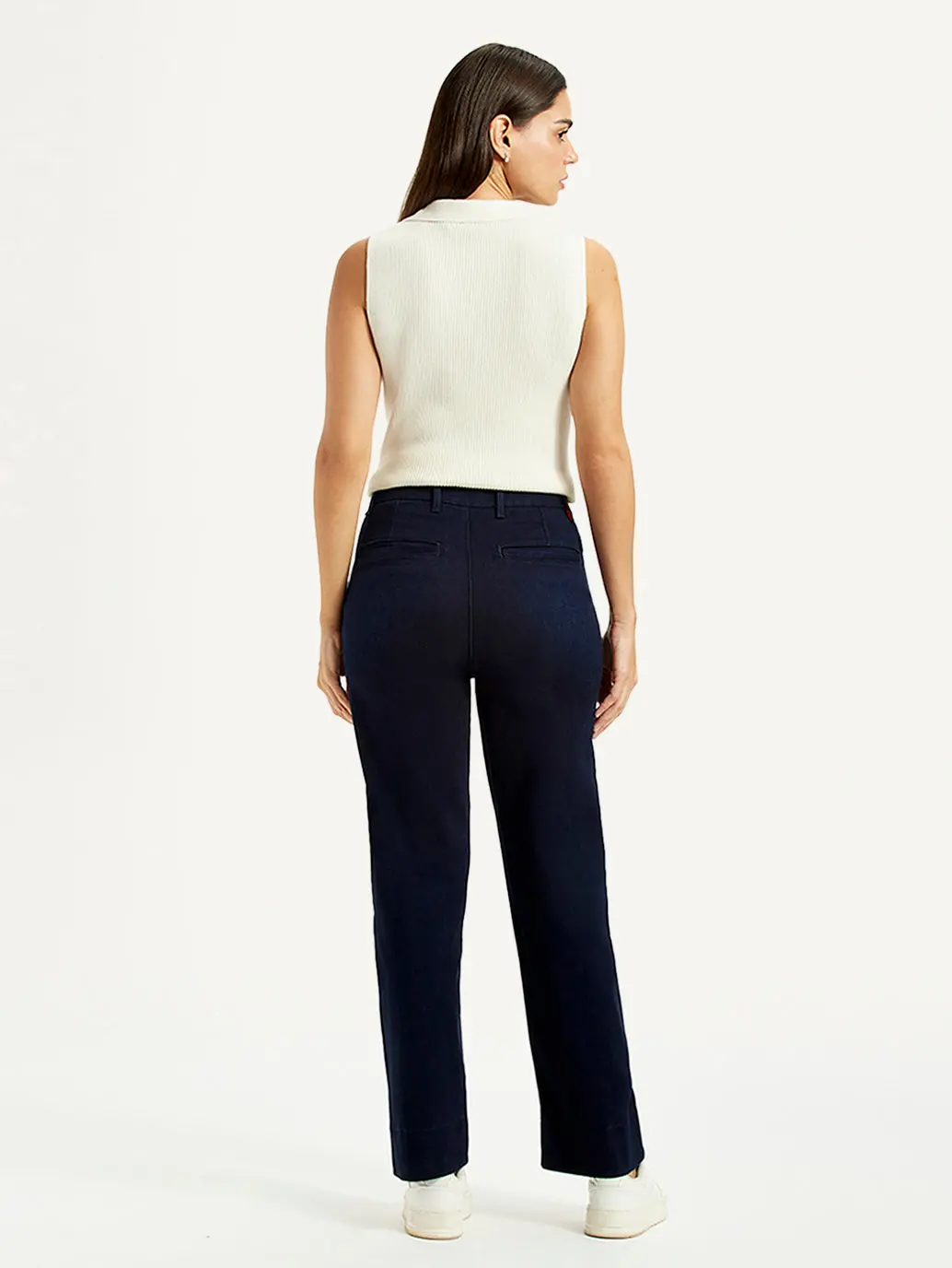 Women's Redloop Dark Blue Ribcage Straight Fit High Rise Jeans 3