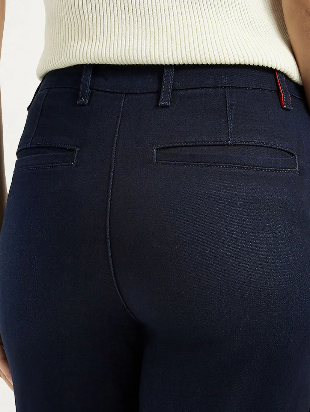Women's Redloop Dark Blue Ribcage Straight Fit High Rise Jeans 4
