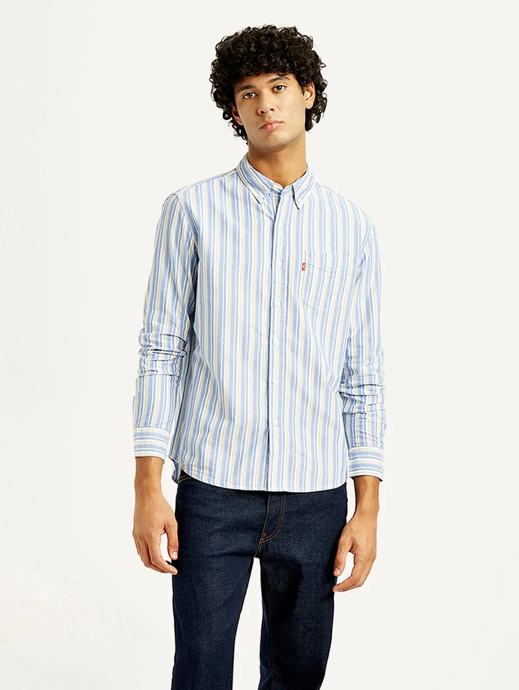 Men's Striped Slim Fit Oxford Shirt 3