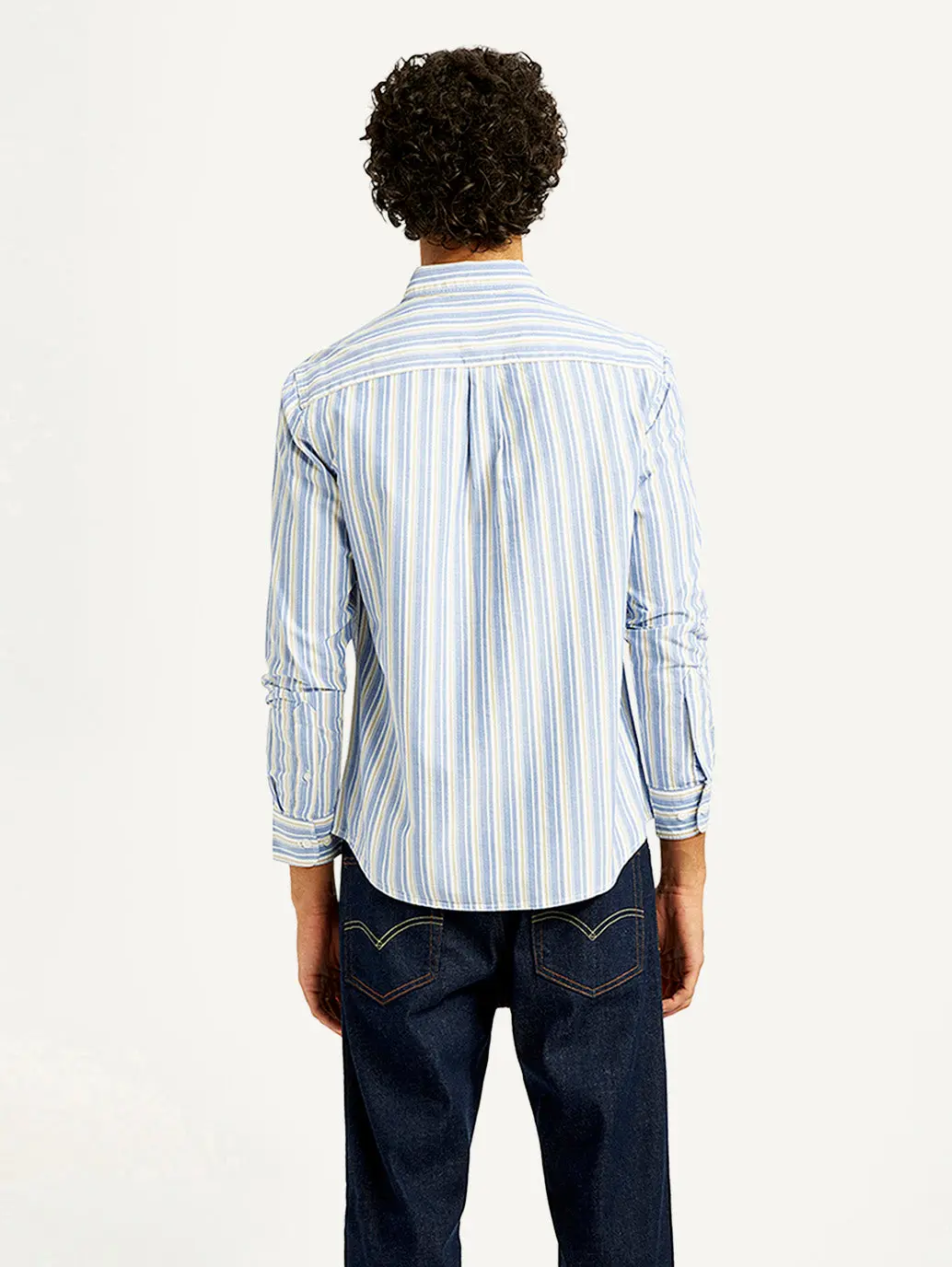Men's Striped Slim Fit Oxford Shirt 4