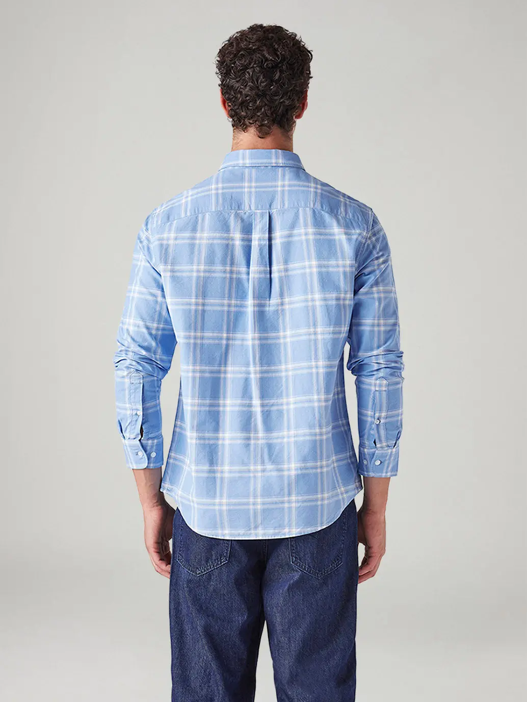 Men's Plaid Slim Fit Oxford Shirt 2