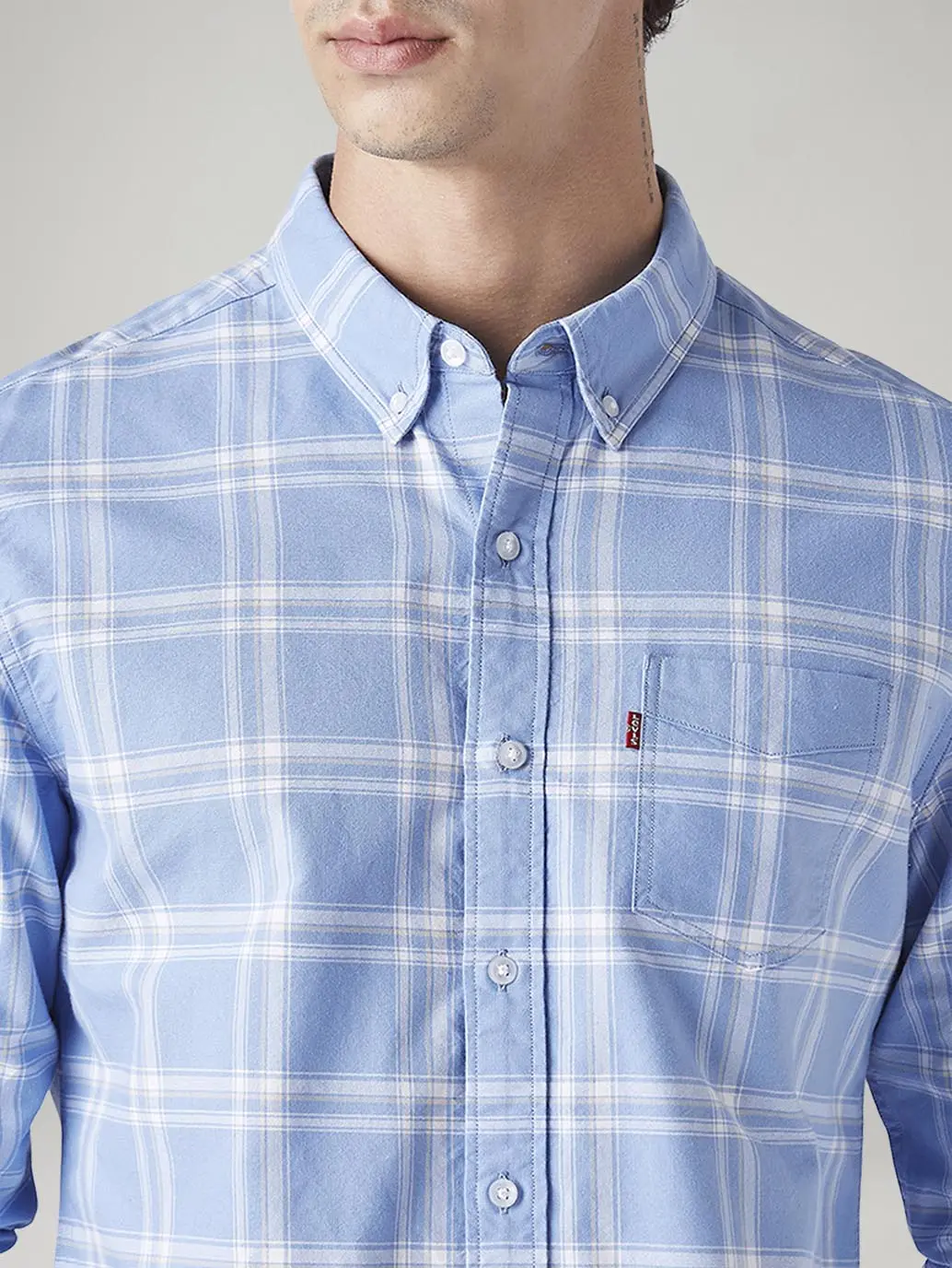 Men's Plaid Slim Fit Oxford Shirt 3