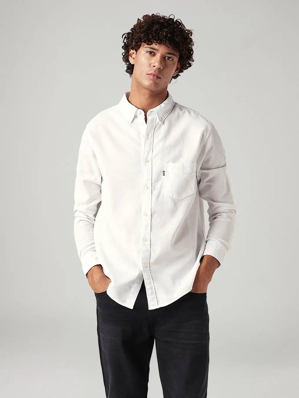 Men's Solid Slim Fit Oxford Shirt 1
